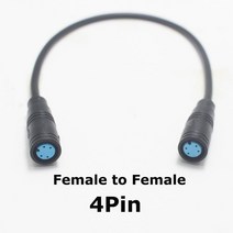 배달전기자전거 1Pcs M8 2 3 4 5 6 핀 전기 자전거 조인트 플러그 Ebike 디스플레이 케이블 방수 여성 옵션, 02 Male to Female, 03 4Pin