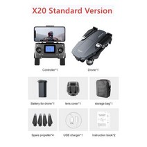 JJRC X20 RTS / EVO 드론 GPS 와이파이 FPV 6KHD 360 ° 장애물 회피 쿼드콥터 3 축 짐벌 전문 RC 드론 원격 장난감, A