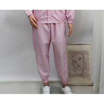 MK 제전방진복 하의 크린룸 정전기방지 작업복 바지, 2XL(105), PINK(핑크), 1개