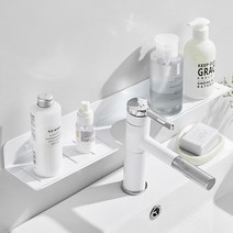 [624CONTAINER]무타공 아노 세로형 욕실일자선반(화이트)포장훼손 반품불가, ★옵션확인必700