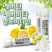 발포 비타민C 1000 mg 국내산 발포비타민 순수 비타민씨 레몬맛 고용량 비타민C 효능 무카페인 에버비타 발포 비타민 정, 18 정 _ 3 개