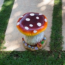 슈퍼마리오 버섯의자 야외벤치 백설공주 공원 정원 펜션 놀이터 어린이집 테이블, 갈색 의자