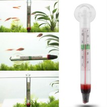 수족관 유리 흡착 벽면 온도계 큐방 수중 온도측정기, 1개, 어항유리온도계