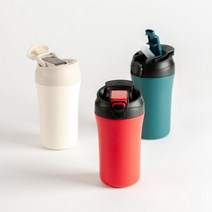 [미듬] 케이하나 투웨이 이중진공 스텐 텀블러 400ml, 틸그린