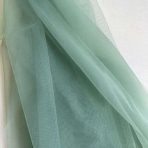 Kangzi 암호화 부드러운 거즈 패브릭 웨딩 배치 의자 다시 거즈 아보카도 회색 하늘색 웨딩 드레스, 02 그레이그린