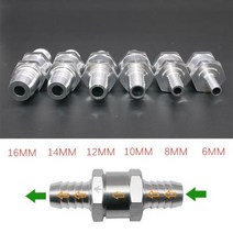 펌프 부품 연결 부속품 1Pcs 체크 밸브 알루미늄 합금 연료 편도 자동차 및 선박에 적합 기화기 6810121416MM, 12MM