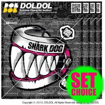 그라스킨 [돌돌컴퍼니] 20-Sharkdog-Sticker-02 샤크독 서핑 하와이 오토바이 자동차 캐릭터 UV 스티커 그래피커 스킨 데칼, Sharkdog-Sticker-17