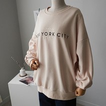 뉴욕자수 기모맨투맨3color /빅사이즈 66~110까지