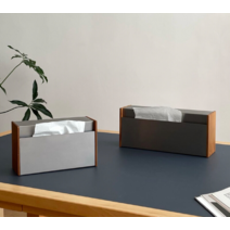 티슈 케이스 디자인 소품 고급 스테인리스 휴지케이스, S  21cm