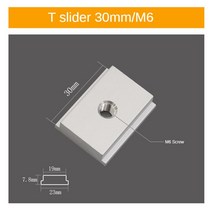 M6/M8 알루미늄 T 슬롯 트랙 슬라이더 바 너트 30/45 유형 지그 나사 패스너 목공 도구, 01 M6 Nut x 5pcs