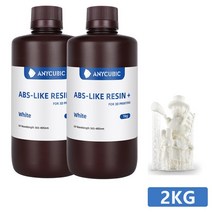 ANYCUBIC-ABS-Like Resin 3D 프린터 UV 레진 405nm LCD DLP 용 강력한 포뮬러 프린팅 정확도 최대 0.1mm A, 02 White 2 KG