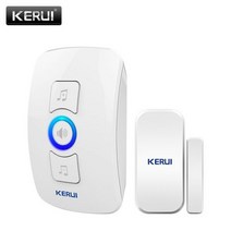 차임벨 무선초인종 도어 차인 챠임 벨 KERUI M525 32 곡 옵션 500ft 도어 차임 홈 보안 웰컴 무선 초인종, 01 1receiver 1sensor_03 영국 플러그