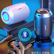 휴대용 중저음포 AI 스마트 무선 블루투스 오디오 usb 스피커, 스마트 버전:고음 나팔+음성 신청곡, 블랙