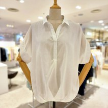 TT뜨개질 셔링밑단 블라우스(T22WSH04AX)