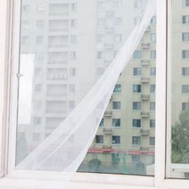 바보사랑 안심 벨크로 탈부착 방충망 (1.3 X 2m 대형) .제이라이프, 화이트