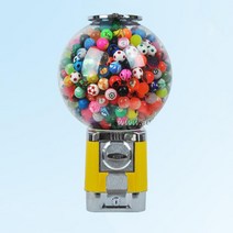 어린이 장난감 초콜릿 사탕 뽑기기계 고기집 업소용, 저금통이 있는 202 라운드 옐로우