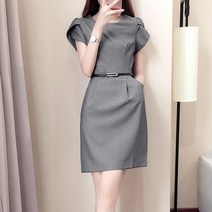 밍키비 Minky Bee 100067C 오피스룩 정장 벨트세트 원피스 2컬러