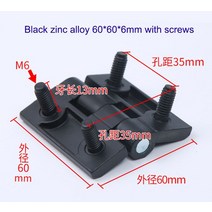 자석철물류두꺼운 경첩 크롬 도금 아연/알루미늄 합금 분배 상자 4060 전기 캐비닛 도어 공작 기계 산업, 29 60x60x6mm