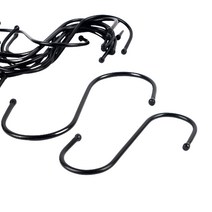 스탠드 타공판 S자 고리 펜스망 코트렉 타공철판 걸이 마스크 걸이대 철제 스텐 휀스망 책가방 스카프 후크 문에거는 옷걸이 휴대용 가방 페그 보드 방문 매직 모자 대형 특대 10P, 대