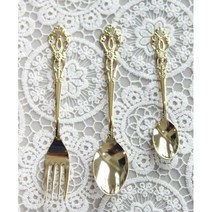 고급 골드 티스푼 소규모 돌 결혼 답례품 선물 결혼선물 케익, 1개