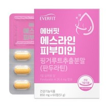 내츄럴플러스 에버핏 에스라인 피부미인 850mg x 60정 (판두라틴 핑거루트추출분말 스테아린산 마그네슘), 1개