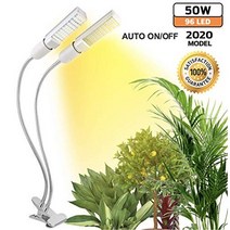 50W Plant Grow Light for Indoor Plants Sunlike Bright Full Spectrum LED Grow Lamp Dual Head Adjusta, 1, 50w Sunlike