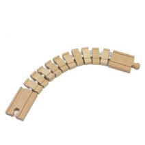 나무 트랙 철도 액세서리 교량 기차역 터널 크로스 핏 모든 우드 어린이 교육 완구, 1pc Deformation rail