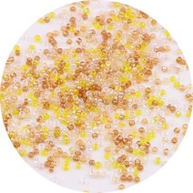 10PCS 프리미엄 국산 2mm 투명 윤기나는 비즈 DIY 앤티크 왕홍 반지 팔찌 비즈 소재 가방, 노란색