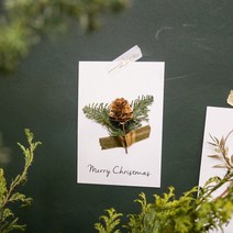 크리스마스 프리저브드 카드 솔방울