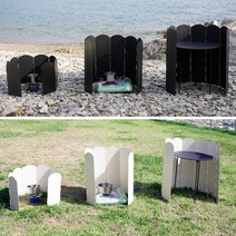 캠핑 버너바람막이 가림막 그리들 구이바다, 버너바람막이-블랙(대50), 1개