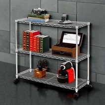 식자재 대형마트 물류정리 3단 메탈선반 슈퍼 공간활용 팬트리 수납 아이방 주방, 3단선반