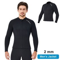 웻슈트 서핑 잠수복 스킨스쿠버 슈트남성 잠수복 탑 자켓 2mm 또는 3mm 1.5mm 네오프렌 긴팔 셔츠 바지 민, 01 2mm Men Jacket_07 XXXL