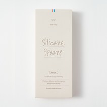 웜리 실리콘 이유식 스푼 2종 + 케이스, 라지, 1세트