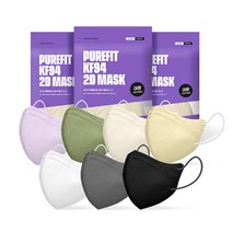 퓨어핏 숨쉬기편한 저자극 일회용 마스크 KF94 25매입 대형 mask, 25개입, 150개, 블랙