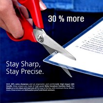 뉴 캥거루가위 절삭력3 0% MORE & 고강도 양손가위 오피스가위 제품용 다용도 소형 중형 185 MM 210 MM, 중형 EL-83Y/210mm