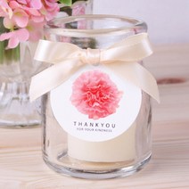 [인디케이] 카네이션 땡큐 원형 [텍] 10개