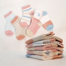 아부베베 줄무늬 유아동 양말 5종세트