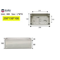 정션박스 전선연결 케이블커넥터 배관연결 IP67 방수 야외 산업 ABS 플라스틱 상자 접합 투명 커버 전원 스위치 스플래시 터미널, PT 250-150-100