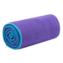 대형 183*61cm 미끄럼 방지 극세사 운동 휘트니스 요가 매트 커버 타월 담요, purple