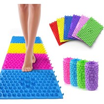 Foot Massage Pad Toe Pressure Blood Circulation Plate Mat Acupressure mats for feet (4 Packs) (Purpl, 01 Purple