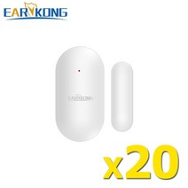 도어센서 무인점포 문열림센서 출입문센서 오리지널 EARYKONG MHz 무선 창 자석 감지기 가정용 경보 시스템 초저전력 소비, 04 20 pcs