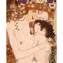 DIY명화그리기 세트 그림 색칠 유화 취미 인물, F05-클림트의엄마와아이