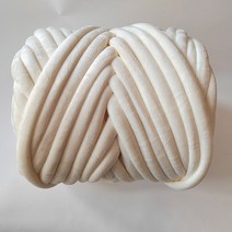 눕눕 자이언트 빅 얀 뜨개실 1kg, 라이트옐로우 벨벳1kg, 1개