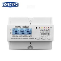 3 단계 딘 레일 KWH 와트 시간 에너지 미터 3*220V 380V 400V 50Hz 60Hz 전압 전류 DTS238-7 ZN/S RS485 MODBUS-RUT