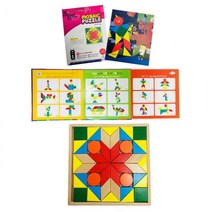 3세 4세 5세 원목 칠교놀이 교구 장난감 누리과정, 세트