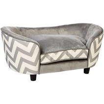 Enchanted Home Pet Snuggle 소파 배드 26.5 x 16 16인치 그레이