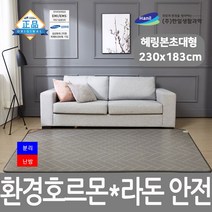 한일생활과학 현대 L&C 프리미엄 거실 전기 장판 매트 바닥 환경호르몬 라돈안심 전기매트 헤링본, 헤링본 전기장판초대형(230*183/바닥용)