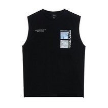 [빠른출고]/BEENTRILL Sci-fi 그래픽 슬리브리스 티셔츠(블랙)