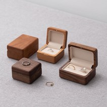 원목 보석함 우드 반지 케이스 프러포즈 커플링보관 반지함주얼리 정리함 반지정리 수납함, 체리우드 반지