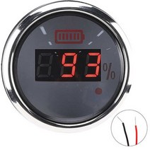 속도측정기 스피드건 속도계 52MM/2in 배터리 디지털 게이지 방수 Anti‑Fog 미터 12V 선박/전기 자동차/보, 02 White Dial